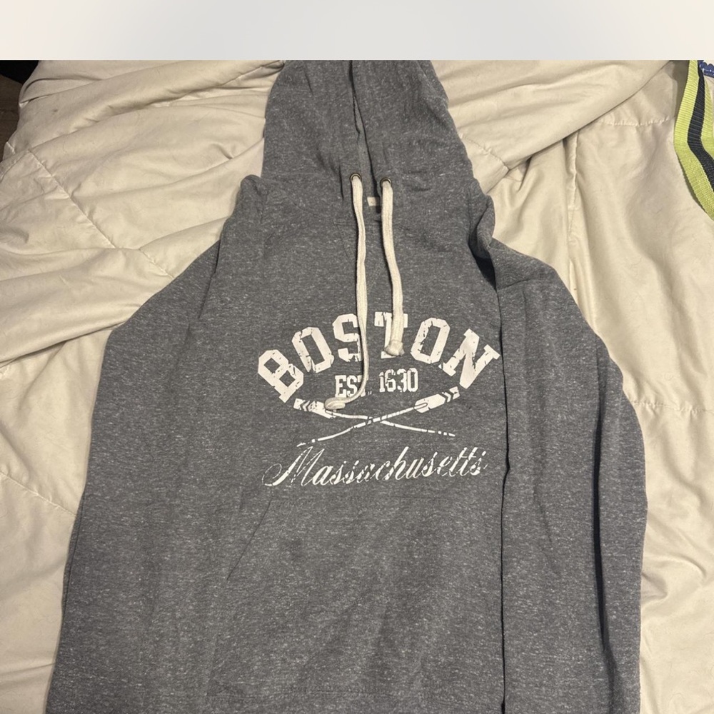 Gray Collegiate Hoodie Sweatshirt